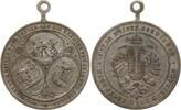 Deutschland, Kaiserreich Tragbare kleine versilberte Bronzemedaille Franz Joseph I., a.d. Beamten von Zoll und Steuer, Unter meinen Schwingen ... -