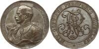 Deutschland, Kaiserreich Versilberte Bronzemedaille Wilhelm II., 1888 - 1918, Mit Gott für Fürst und Vaterland, Brb. / Monogramm -