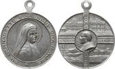 Vatikan Kleine tragbare Aluminiummedaille Pius XI., 1922-1939, a.d. Heilige Jahr, S, Bernadette / Brb. Pius, umher Bauten -