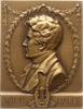Berühmte Personen - Schriftsteller und Dichter Einseitige Bronzeplakette v. Mayer und Wilhelm, Stuttgart, auf Wilhelm Hauff, 1802 - 1827 -