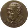 Großbritannien Einseitige Bronzemedaille auf John Boynton Priestley, 1894 - 1984, Schriftsteller und Literaturkritiker -