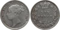 Großbritannien 6 Pence Victoria, 1837 - 1901 -