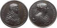 Frankreich, Königreich Bronzegussmedaille Ludwig XIV., 1643 - 1715, a.d. Vormundschaft seiner Mutter Anna von Österreich -