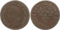 Double Tournois de Warin 1643 A Frankreich, Königreich Ludwig XIII., 1610 - 1643 Schön - sehr schön
