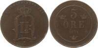 Schweden, Königreich 5 Öre Oskar II., 1872 - 1907 -