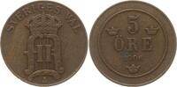 Schweden, Königreich 5 Öre Oskar II., 1872 - 1907 -