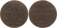 Dänemark, Königreich 1 Skilling Christian VII., 1766 - 1808 -
