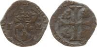 Douzain 1628 Frankreich, Königreich Ludwig XIII., 1610 - 1643, La Rochelle, Hugenottenprägung Sehr selten, schön, ungegelmäßiger Schrötling