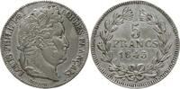 Frankreich, Königreich 5 Francs Louis Philippe, 1830 - 1848, Paris, stark untergewichtiges Exemplar! -