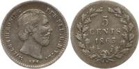 Niederlande, Königreich 5 Cents Wilhelm III., 1849 - 1890 -