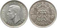 Großbritannien 6 Pence George VI., 1936 - 1952 -
