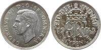 Großbritannien 6 Pence George VI., 1936 - 1952 -