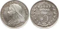 Großbritannien 3 Pence Victoria, 1837 - 1901 -