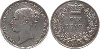 Großbritannien 6 Pence Victoria, 1837 - 1901, Die Number 17 -