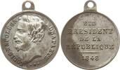 Frankreich, 2. Republik Kleine tragbare versilberte Bronzemedaille Auf die Wahl von Louis Napoléon Bonaparte zum Präsidenten, Élu Président -
