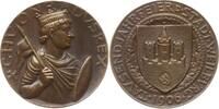 Weilburg, Stadt Bronzemedaille v. Kowarzik, a.d. 1000 Jahrfeier der Stadt, Brb. Konig Konrad I. n.r. -