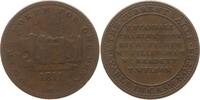 Großbritannien, Königreich, Nottinghamshire 1 Penny Token George III., 1760 - 1820, Newark, T. Stansall, C. Moor, R. Fisher, Schlossruine -