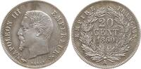 Frankreich, Kaiserreich Napoleon III., 1852 - 1870, Paris 20 Centimes 1860 A Sehr schön - vorzüglich
