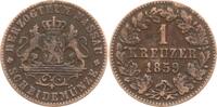 Nassau, Herzogtum Cu Kreuzer Adolph, 1839 - 1866 -