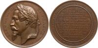 Frankreich, Kaiserreich Große Bronzemedaille Napoleon III., v. Oudine, Chemin de fer vicinaux de Strasbourg, Ing. M. Coumes -