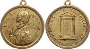 Vatikan Tragbare Messingmedaille Leo XII., 1823 - 1829, ohne Signatur, auf das Jubeljahr, Die Heilige Pforte -