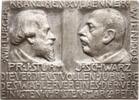 Österreich, Kaiserreich, Wien versilberte einseitige Bronzeplakette auf das XVII. Lueger Kränzchen, Pr. Sturm u. Schwarz, Christen Margareten -