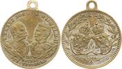 Deutschland, Kaiserreich Tragbare kleine Bronzemedaille a.d. Deutsch-/Österreichische Freundschaft, Wilhelm II. und Franz Joseph I. -