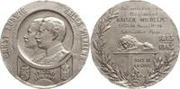 Hessen - Darmstadt Versilberte Bronzemedaille Ernst Ludwig, a.d. 100 Jahrfeier des Infanterie - Regiments Kaiser Wilhelm -