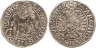 Schlesien 3 Kreuzer 1668 SHS Leopold I., 1758 - 1705 VF, etwas gewellt