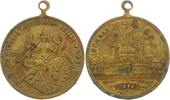 Deutschland, Kaiserreich, Preußen, Königreich Tragbare Bronzemedaille Wilhelm II, 1888 - 1918, Gewerbeausstellung, Hurrah Berlin, Fesselballon -