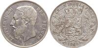 Belgien, Königreich Leopold II., 1865 - 1909 5 Francs 1868 Sehr schön - vorzüglich, min Kr. / Fast vorzüglich