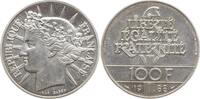 Frankreich, 5. Republik Fraternité 100 Francs, Piefort 1988 Vorzüglich - Stempelglanz, min. Kr.