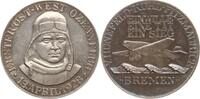 Deutschland, Weimarer Republik Silbermedaille von Bernhart, Ost-West Ozeanflug der Bremen, Hünefeld, Köhl, Fitzmaurice -