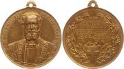 Österreich, Kaiserreich, Wien Tragbare vergoldete Bronzemedaille auf den 60. Geburtstag des Bürgermeisters Dr. Karl Lueger -