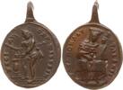 Bayern, Ettal (bei Oberammergau) Wallfahrtsmedaille, ohne Signatur, 17,5 mm x 26 mm (incl. Öse) ovale tragbare Bronzemedaille o.J. (18. Jh.), R! Vorz