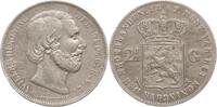 Niederlande, Königreich 2 1/2 Gulden Wilhelm III., 1849 - 1890 -