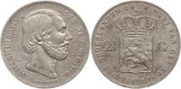 Niederlande, Königreich 2 1/2 Gulden Wilhelm III., 1849 - 1890 -