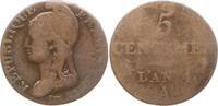 Frankreich 5 Centimes Paris, Directoire, 1795 - 1799 -