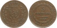 Italien, Sardinien, Königreich 5 Centesimi Karl Felix, 1821 - 1831, Turin -