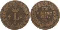 Frankreich, Königreich Decime Straßburg, Variante mit Punkt hinter Jz., 1ère Restauration, 1814 - 1815 -