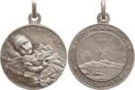 Casa Savoia, Haus Savoyen Tragbare Silbermedaille v. dal Castagne, Geburt Prinzessin Maria Pia von Bourbon-Parma, Silberpunze 800 -