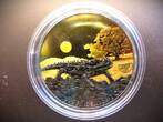 2 Dollars 2020 Niue - 2 NZ $ 1 oz silver coin + Rhodium - desert life - Thorny Devil - Lizard PP + Zertifikat - wie abgebildet