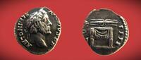 Antike / Rom / Römisches Kaiserreich / Roman coins Denar ANTONINUS PIUS - 138-161 - Thron über Blitzbündel - RIC.137 -