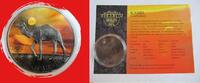 Niue 2 Dollars Niue - 2 NZ $ 1 oz silver coin + Rhodium - desert life - Camel -