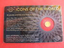 Ruanda 10 Amafaranga / 10 Francs Gold Mini coin - 1/200 oz. - Empire State Builing - Icons of the world -