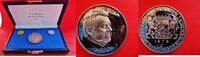 BRD / Bayern Satz, 3 Medaillen Franz Josef Strauss Bayerischer Mininsterpräsident - Gold- Silber - Platin RAR -