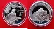 China 5 Yuan Patina on the edge - Dschinghis Khan- scarce -