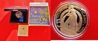 Vatikan 5 Euro 2002 Europa, Frieden & Brüderlichkeit, inkl. Etui & Zertifikat & Schuber - seltener Proof Original Etui