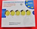 Gedenkmünzenset 5 x 2 Euro 2009 BRD 5x 2 € ADFGJ komplett - 10 J. Wirtschafts- und Währungsunion - WWU - selten!!! spgl., Polierte Platte, PP
