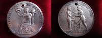 Liebe & Ehe um 1800 Silbermedaille, auf die Liebe, von Stuckhart (Wien) VF alte Tragelochung